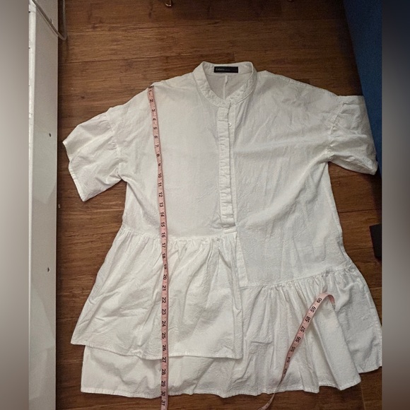 Celima Collection White Cotton Poplin Mini Dress Large - Picture 7 of 7